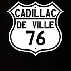 1976 Cadillac De Ville Highway Route Sign T Shirt