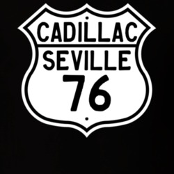 1976 Cadillac Seville Highway Route Sign T Shirt