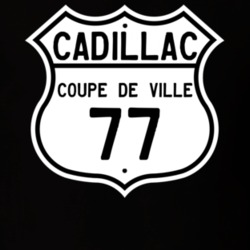 1977 Cadillac Coupe De Ville Highway Route Sign T Shirt