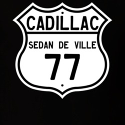 1977 Cadillac Sedan De Ville Highway Route Sign T Shirt