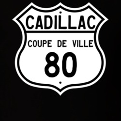 1980 Cadillac Coupe De Ville Highway Route Sign T Shirt