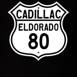 1980 Cadillac Eldorado Highway Route Sign T Shirt
