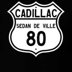 1980 Cadillac Sedan De Ville Highway Route Sign T Shirt