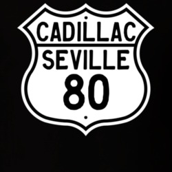 1980 Cadillac Seville Highway Route Sign T Shirt