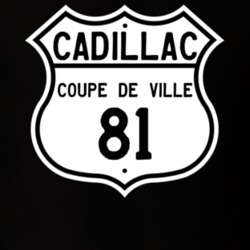 1981 Cadillac Coupe De Ville Highway Route Sign T Shirt