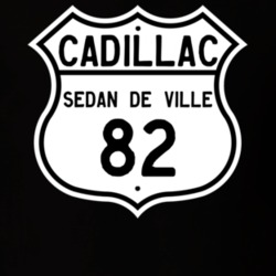 1982 Cadillac Sedan De Ville Highway Route Sign T Shirt