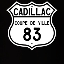 1983 Cadillac Coupe De Ville Highway Route Sign T Shirt