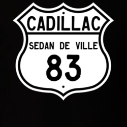 1983 Cadillac Sedan De Ville Highway Route Sign T Shirt