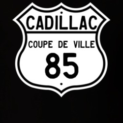 1985 Cadillac Coupe De Ville Highway Route Sign T Shirt