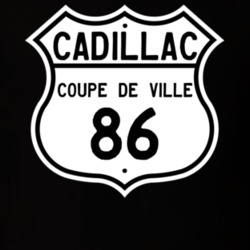 1986 Cadillac Coupe De Ville Highway Route Sign T Shirt