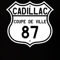 1987 Cadillac Coupe De Ville Highway Route Sign T Shirt