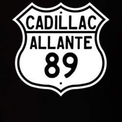 1989 Cadillac Allante Highway Route Sign T Shirt