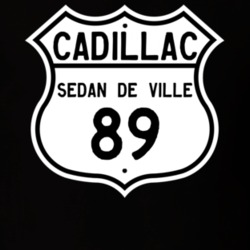 1989 Cadillac Sedan De Ville Highway Route Sign T Shirt