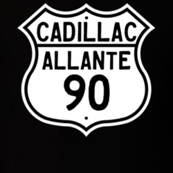 1990 Cadillac Allante Highway Route Sign T Shirt