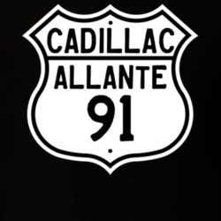 1991 Cadillac Allante Highway Route Sign T Shirt