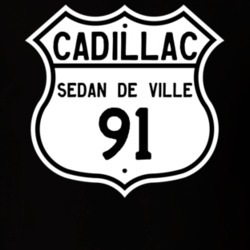 1991 Cadillac Sedan De Ville Highway Route Sign T Shirt