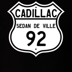 1992 Cadillac Sedan De Ville Highway Route Sign T Shirt