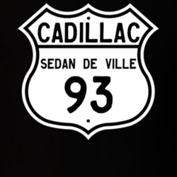 1993 Cadillac Sedan De Ville Highway Route Sign T Shirt