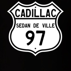 1997 Cadillac Sedan De Ville Highway Route Sign T Shirt