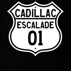 2001 Cadillac Escalade Highway Route Sign T Shirt