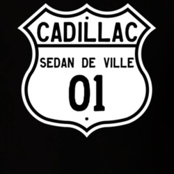 2001 Cadillac Sedan De Ville Highway Route Sign T Shirt
