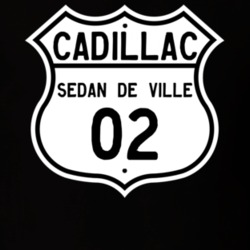 2002 Cadillac Sedan De Ville Highway Route Sign T Shirt