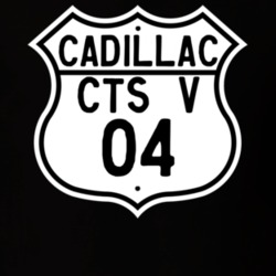 2004 Cadillac CTS V Highway Route Sign T Shirt