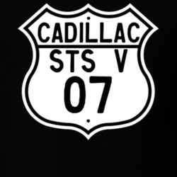 2007 Cadillac STS V Highway Route Sign T Shirt