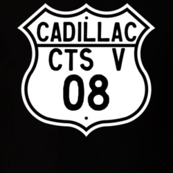 2008 Cadillac CTS V Highway Route Sign T Shirt