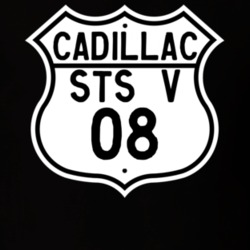 2008 Cadillac STS V Highway Route Sign T Shirt
