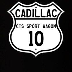 2010 Cadillac CTS Sport Wagon Highway Route Sign T Shirt