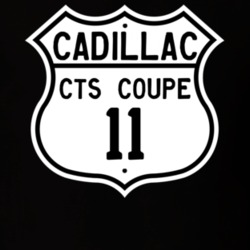 2011 Cadillac CTS Coupe Highway Route Sign T Shirt