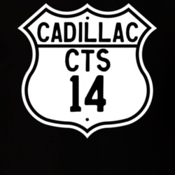 2014 Cadillac CTS Highway Route Sign T Shirt
