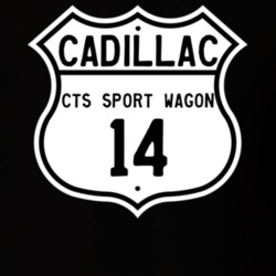 2014 Cadillac CTS Sport Wagon Highway Route Sign T Shirt