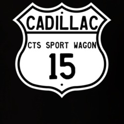 2015 Cadillac CTS Sport Wagon Highway Route Sign T Shirt