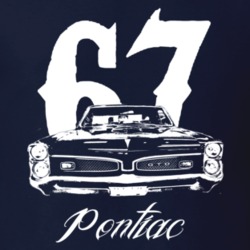 1967 Pontiac GTO Grill Year Model Navy Color Shirt