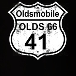 Highway Route Sign 1941 Oldsmobile Olds 66 Distressed T Shirt