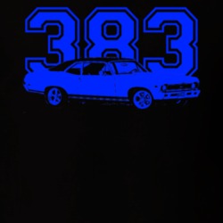 1968_CHEVY_NOVA_Side_Engine SIze Royal Blue Print T Shirt