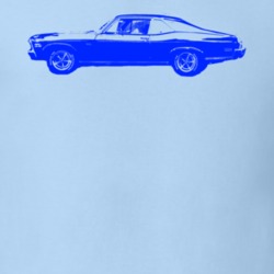 1972 Chevy Nova Side View Royal Blue Graphic T Shirt