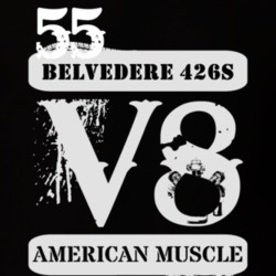 1955 PLYMOUTH BELVEDERE 426S American Muscle V8 Car Lover T Shirt