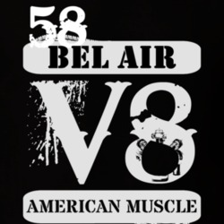 1958 CHEVY BEL AIR American Muscle V8 Car Lover T Shirt