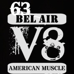 1963 CHEVY BEL AIR American Muscle V8 Car Lover T Shirt