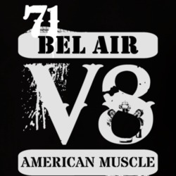 1971 CHEVY BEL AIR American Muscle V8 Car Lover T Shirt