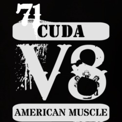 1971 PLYMOUTH BARRACUDA American Muscle V8 Car Lover T Shirt