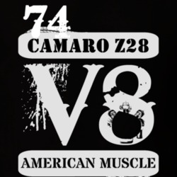 1974 CHEVY CAMARO Z28 American Muscle V8 Car Lover T Shirt