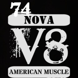 1974 CHEVY NOVA American Muscle V8 Car Lover T Shirt