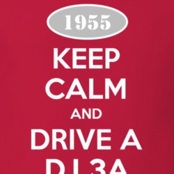Keep Calm and Drive A 1955 DJ 3A Funny Jeep T Shirt