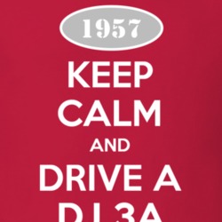 Keep Calm and Drive A 1957 DJ 3A Funny Jeep T Shirt