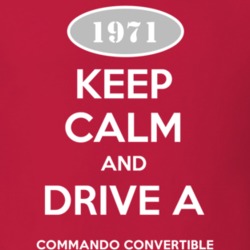 Keep Calm and Drive A 1971 Commando Convertible Funny Jeep T Shirt