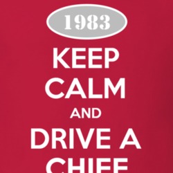 Keep Calm and Drive A 1983 Chief Funny Jeep T Shirt